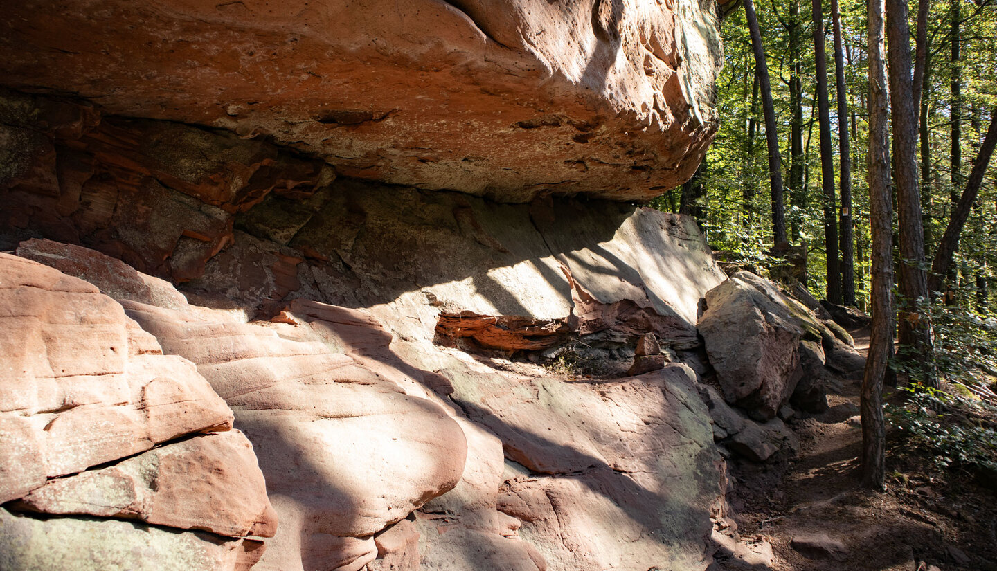 Wanderpfad am unteren Rosskelgelfelsen