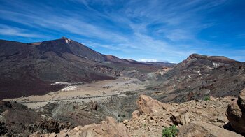 der Teide Nationalpark vom Wanderpfad entlang der Cumbres de Ucanca