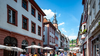 Fußgängerzone an der Heidelberger Hauptstrasse
