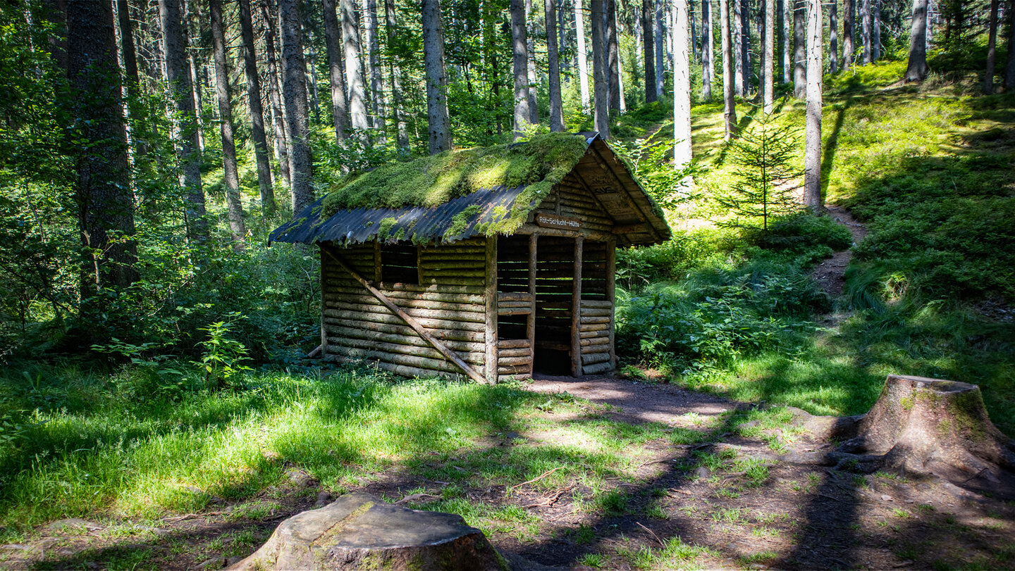 Hütte in der Rötenbachschlucht