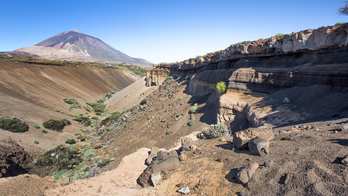 Blick aufs Teide Massiv entlang der Erdsplate