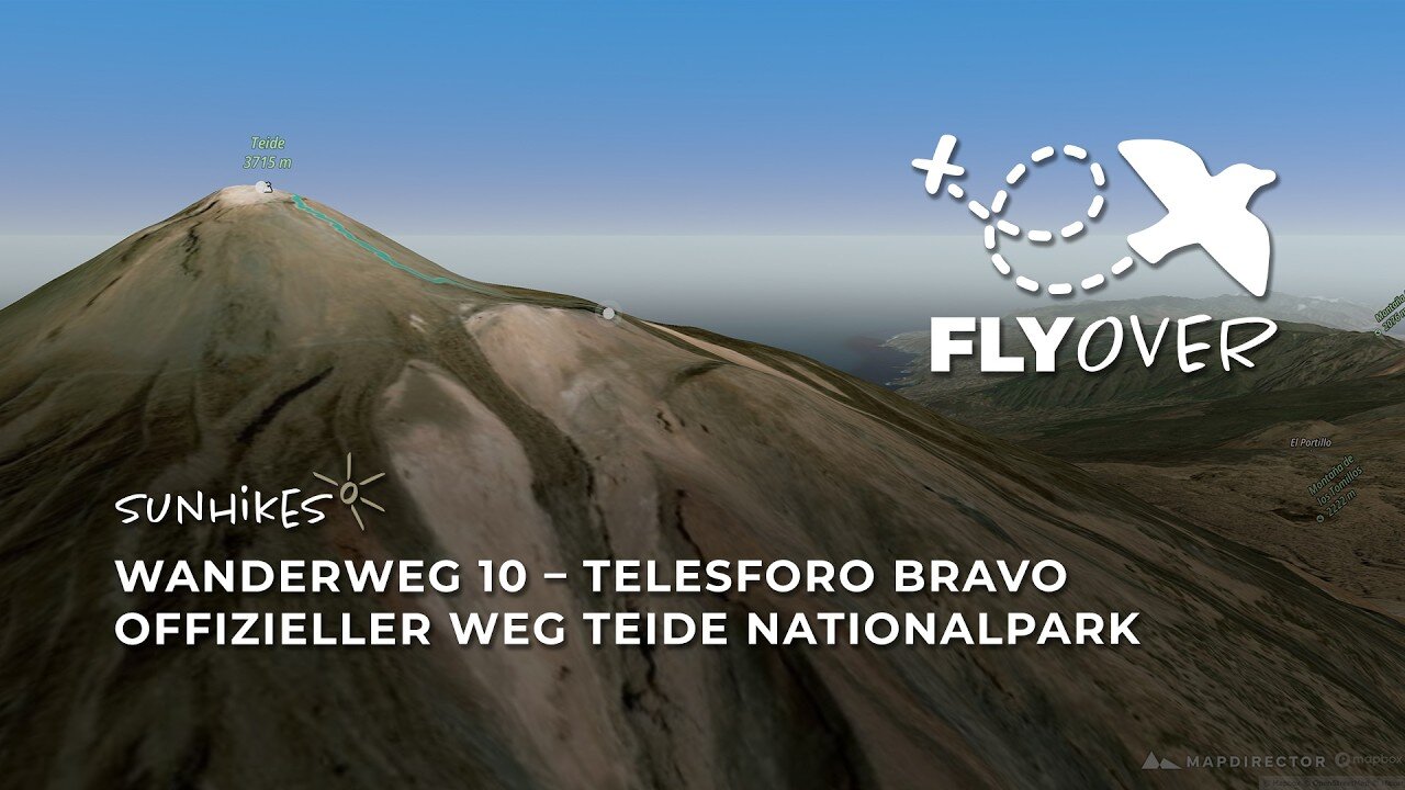 3D-Flyover: Der finale Gipfelsturm auf Teneriffa – Über den Telesforo Bravo Steig zum Pico del Teide