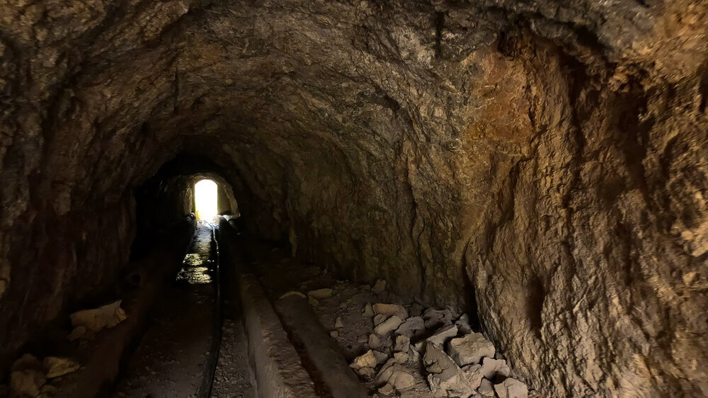 Tunnelroute am Sendero de Las Viñas bei Bedmar