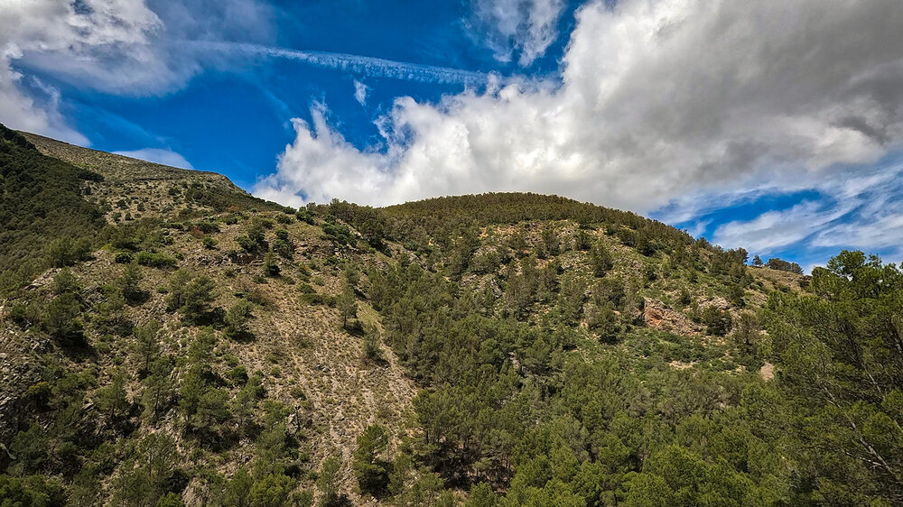 Berghänge am Sendero de Las Viñas in der Sierra Mágina
