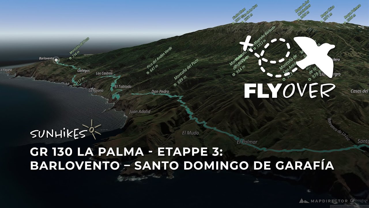 GR 130 auf La Palma Etappe 3: Barlovento – Santo Domingo – Flyover