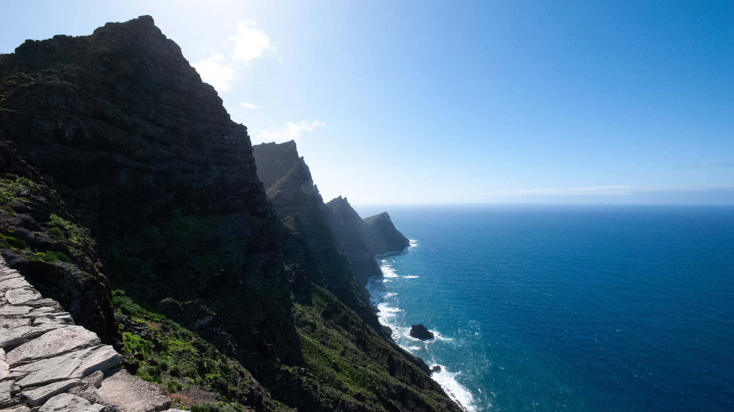 grandioser Ausblick über die Felsküste Richtung Südwest vom Mirador del Balcón auf Gran Canaria