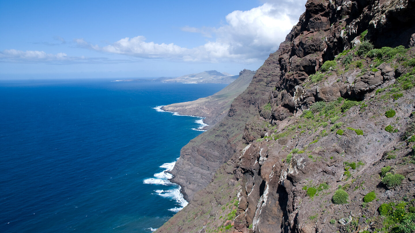 spektakulärer Blick Richtung Nordost entlang der Felsküste vom Mirador del Balcón auf Gran Canaria