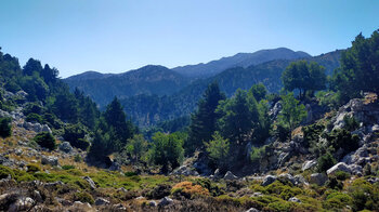 Berglandschaft auf dem Weg nach Lakki