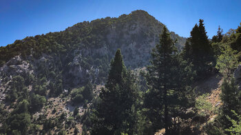 Blick vom alten Verbindungspfad durch die Weißen Berge