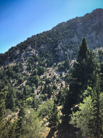Bergpanorama am Verbindungspfad durch die Lefka Ori