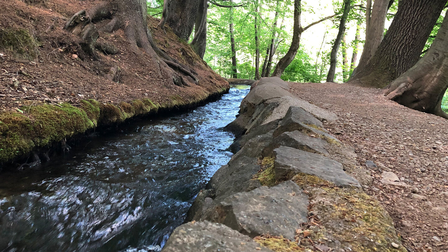 der Wasserfallgraben direkt neben dem Wanderweg Wasserfallgraben direkt neben dem Wanderweg