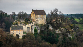 Burg Pottenstein in der Fränkischen Schweiz.
