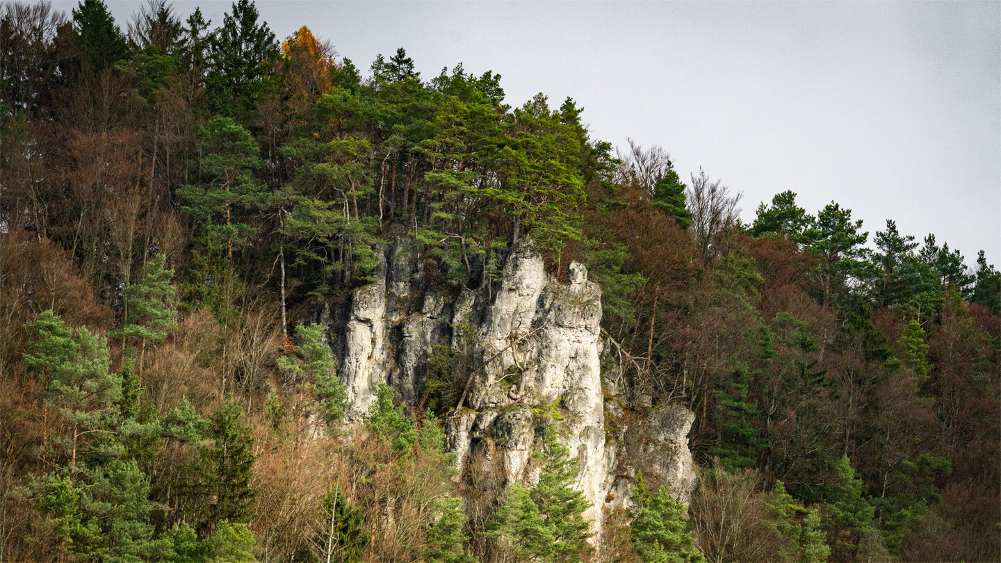 Schroffe Kalksteinfelsen prägen die Kulisse rund um Pottenstein.