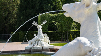 die Hirschgruppe im Schwetzinger Schlossgarten