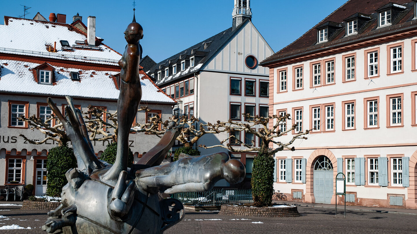 Sebastian Münster Brunnen am Karlsplatz in Heidelberg