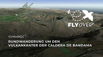 Spektakuläre Gratwanderung am Kraterrand: Die Caldera de Bandama im neuen Flyover Video