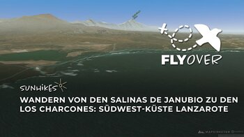 Wanderung von den Salinas de Janubio zu den Los Charcones – Flyover