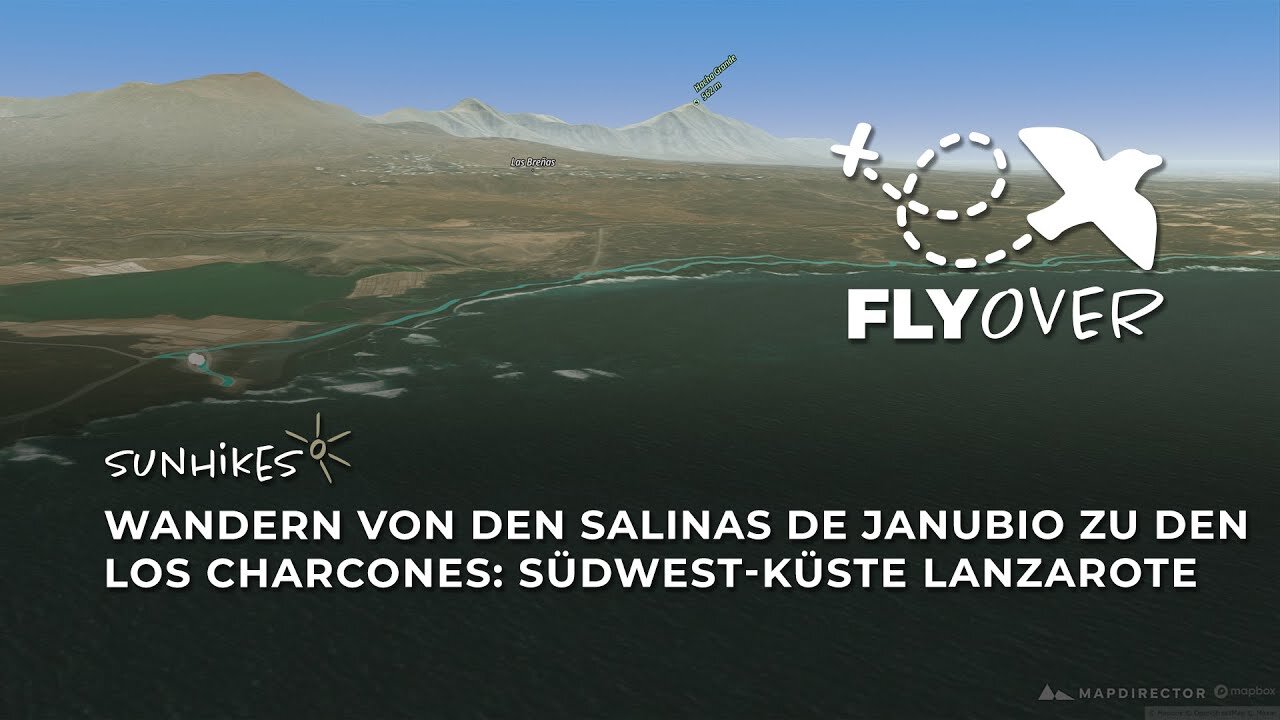 Wanderung von den Salinas de Janubio zu den Los Charcones – Flyover