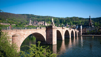 Stadtpanorama Heidelberg: Schloss, Alte Brücke und Altstadt