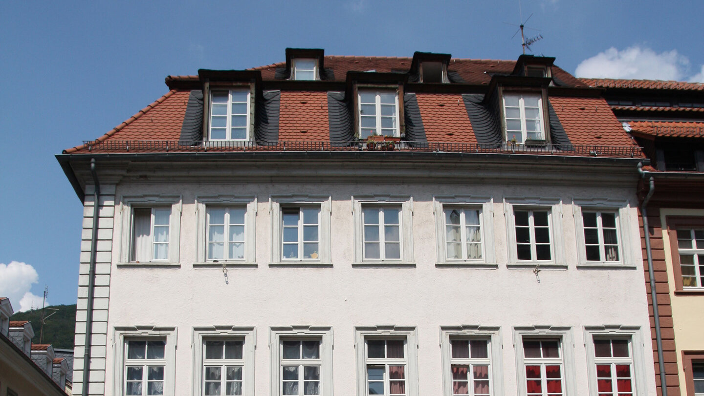 das stattliche Sibley-Haus am Heumarkt in Heidelberg Sibley-Haus am Heumarkt in Heidelberg
