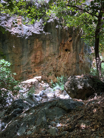 raue Felslandschaft der Agia-Irini-Schlucht