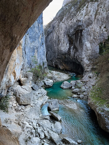 steile Felswände der Verdonschlucht