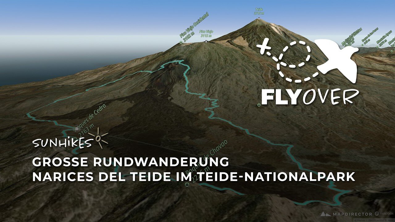Große Rundwanderung Narices del Teide im Teide Nationalpark auf Teneriffa – Flyover