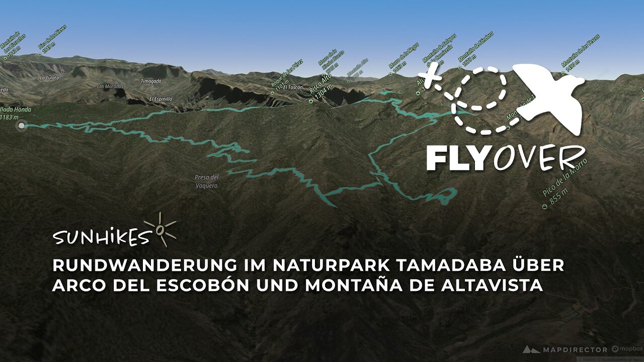 Im Angesicht der Steinbögen: Die große Tamadaba-Altavista-Runde im packenden 3D-Flyover