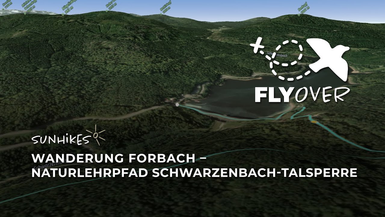 Wanderung Forbach: Naturlehrpfad zur Schwarzenbach-Talsperre – Flyover