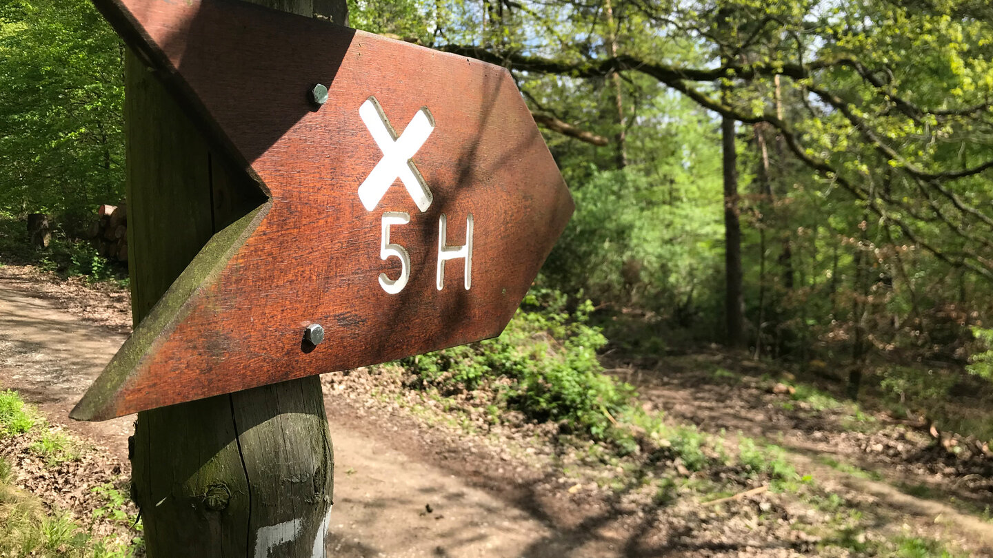 Wegweiser des Burgensteigs X5H