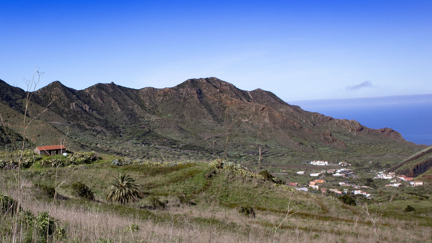 Ausblick über die Kulturlandschaften im Tal von El Palmar