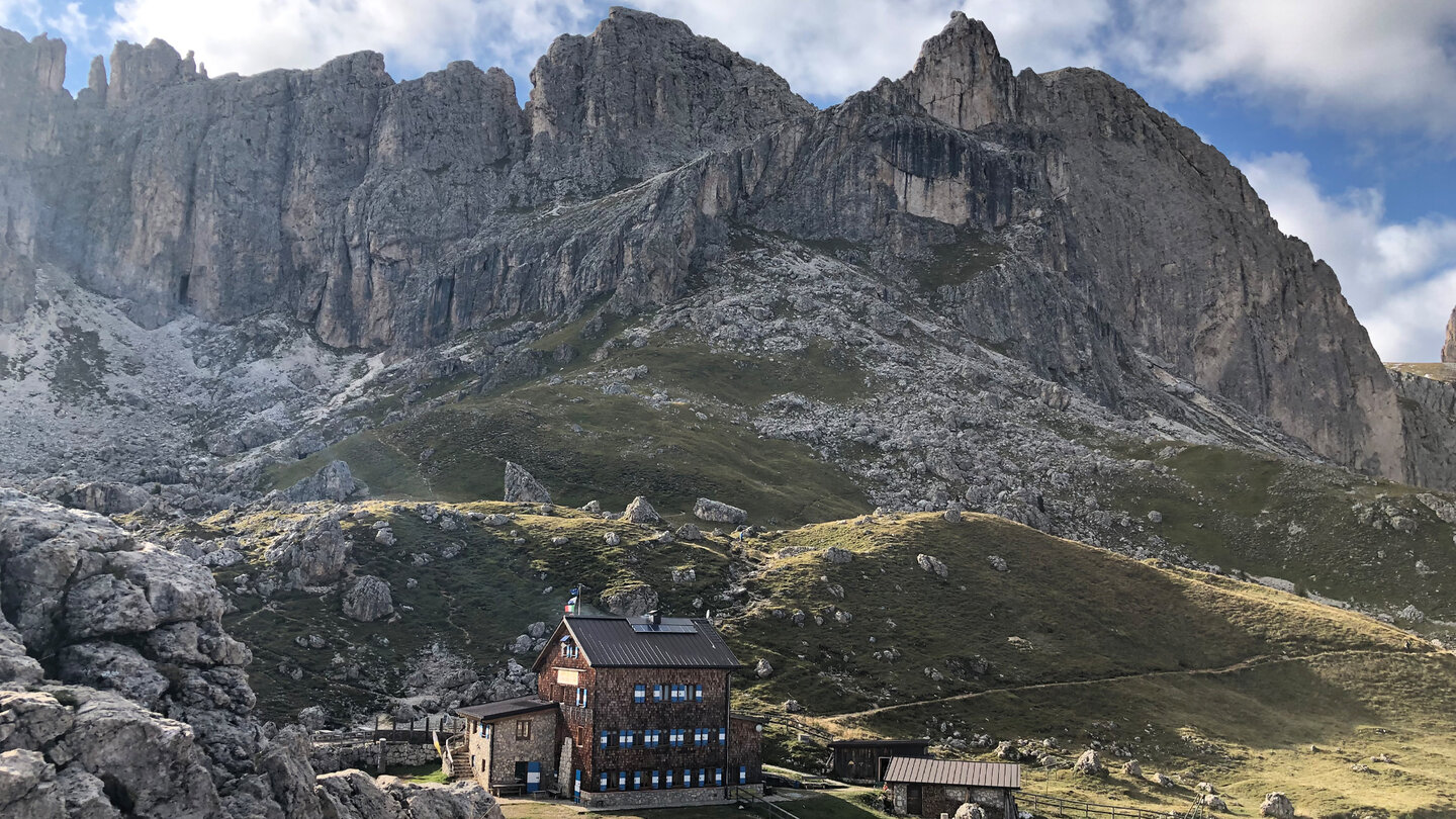 Am Ziel: Refugio Roda di Vael
