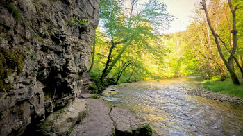 Felsenpfad zum Wutachaustritt bei Achdorf