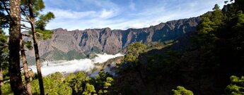 Blick vom Mirador de la Cumbrecita in die Caldera de Taburiente