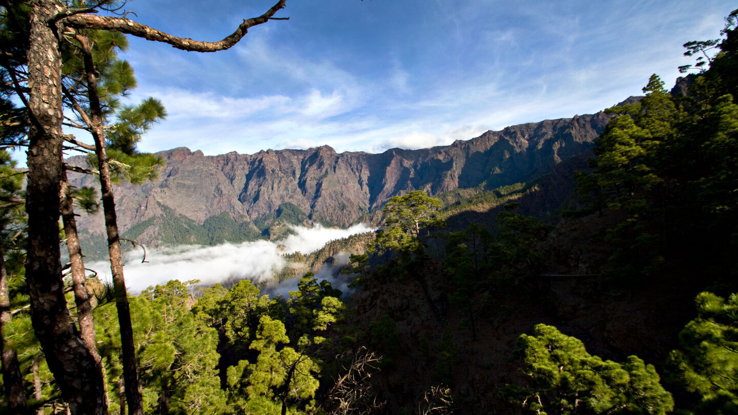 Blick vom Mirador de la Cumbrecita in die Caldera de Taburiente