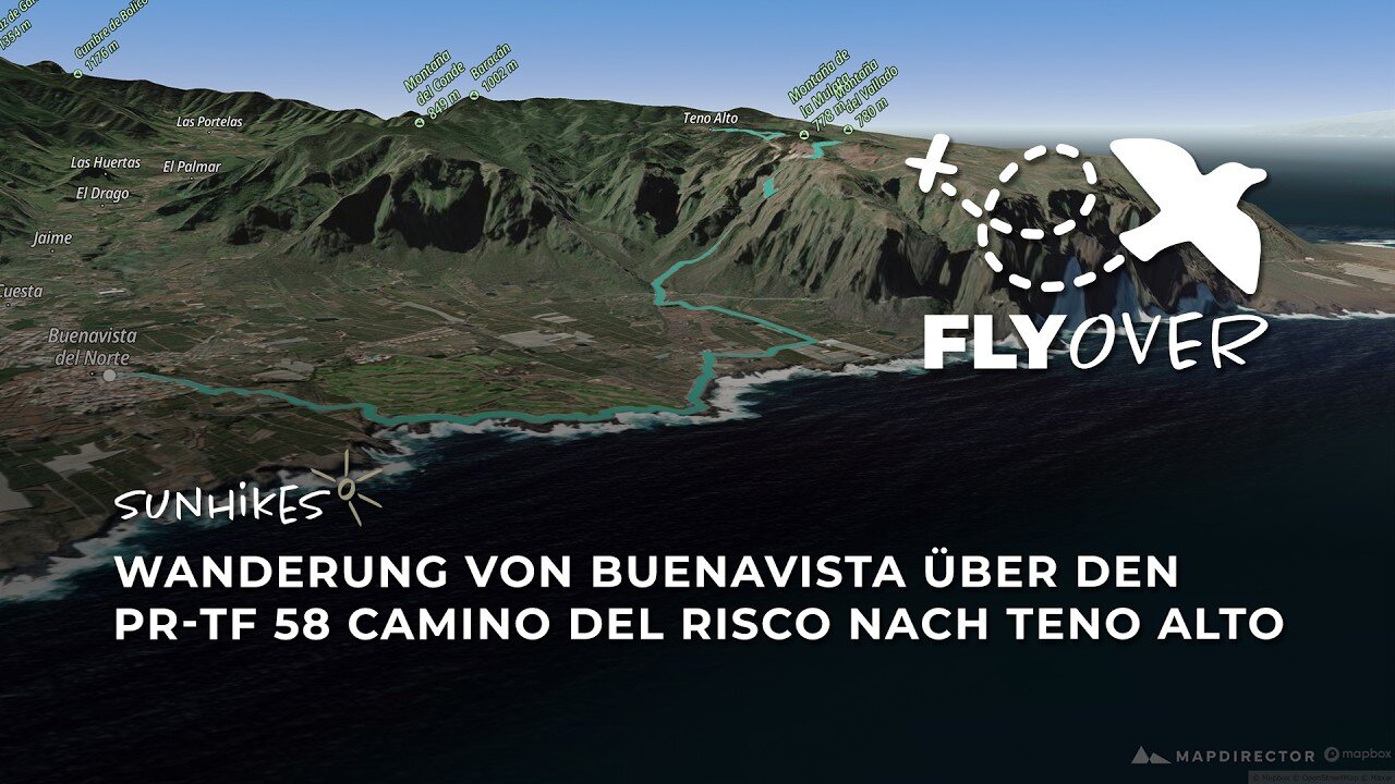 Steiler Risco-Steig im Teno-Gebirge auf Teneriffa: Die Extremtour ab Buenavista im Flyover Video
