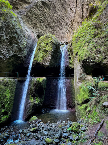 Wasserfälle an der Levada Nova  auf Madeira