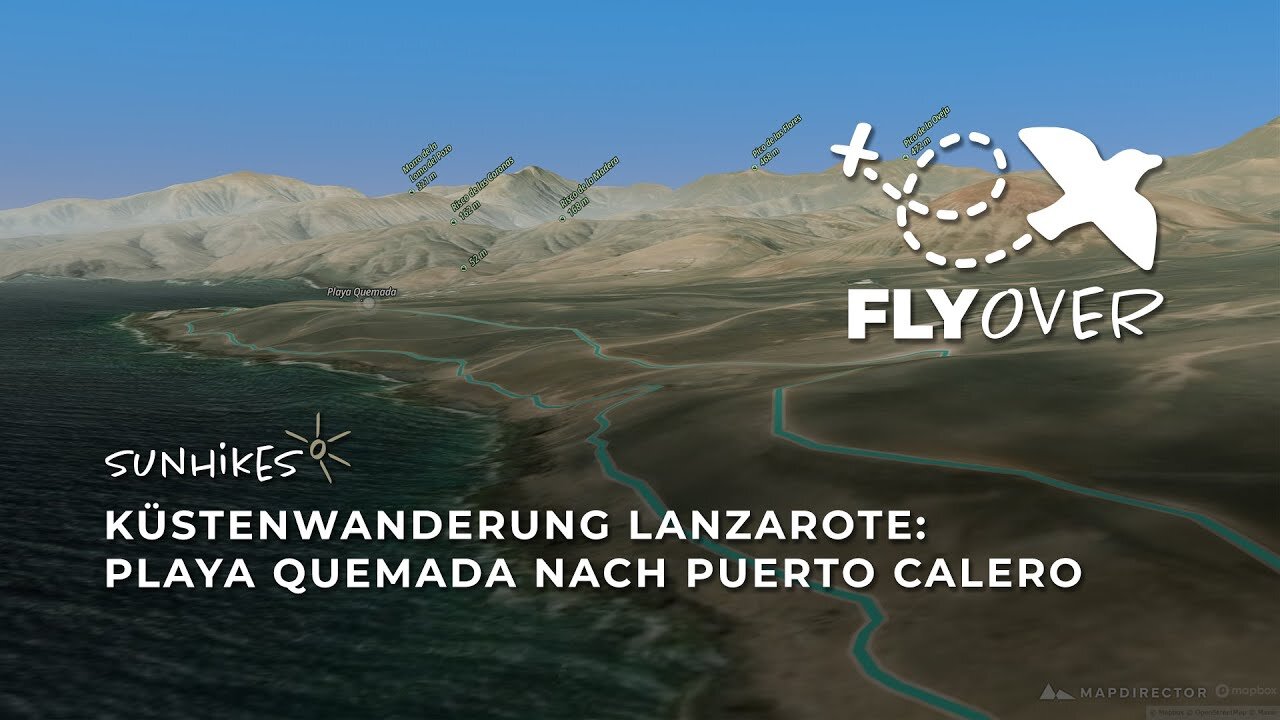 Küstenwanderung auf Lanzarote: Playa Quemada nach Puerto Calero – Flyover