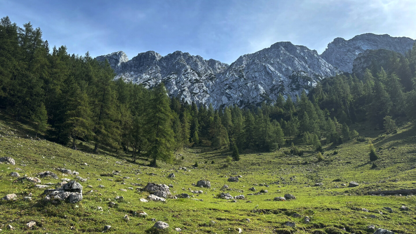 die Steinbergalm mit grandiosen Ausblicken auf den Wilden Kaiser
