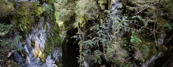 Die Engstelle des Rechenfelsen in der Haslachschlucht