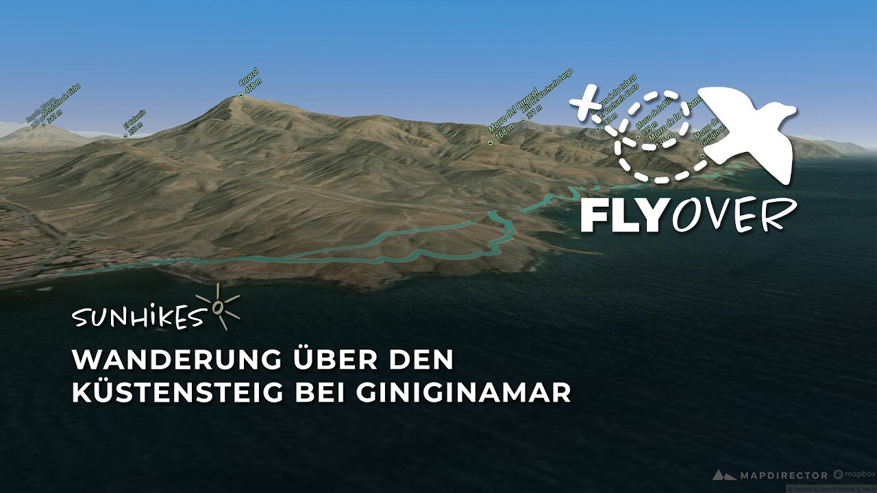 Fuerteventuras Klippenpfade im Flyover Video: Auf dem einsamen Küstensteig bei Giniginamar