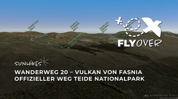 Faszinierendes Farbenspiel der Vulkane auf Teneriffa: Der offizielle Wanderweg 20 im 3D-Flyover