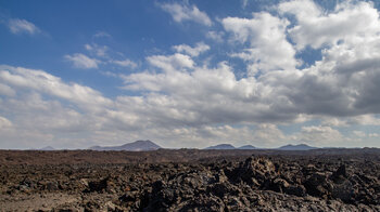 Blick zu den Vulkanen des Timanfaya