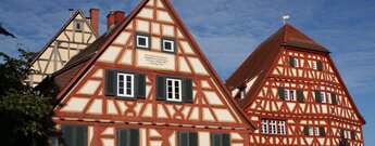 Fachwerkhäuser an der Ladenburger Hauptstraße