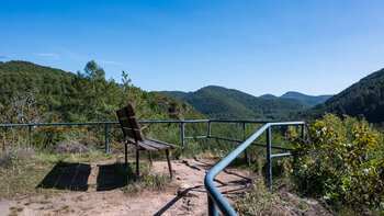 Blick übers Felsplateau der Wilgartaburg bei Wilgartswiesen