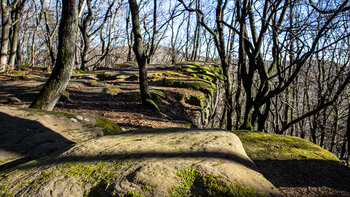 Gratweg durchs Felsenmeer bei der Kalmit