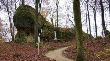 Blick vom Weg zum Felsengarten Sanspareil