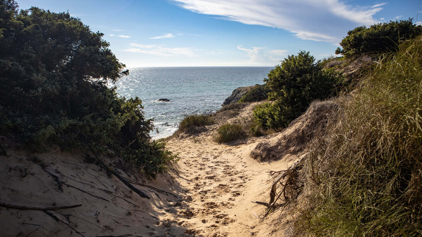 Wanderweg an der Küste der Punta Paloma