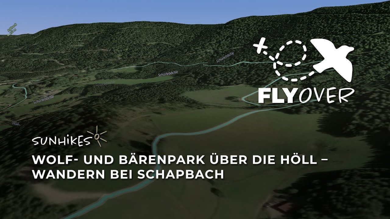 Wandern zum Wolf- und Bärenpark über die Höll bei Schapbach im Schwarzwald – Flyover