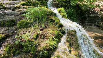 Kaskaden entlang des Steigs am Uracher Wasserfall